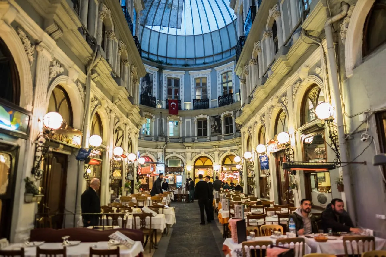 Çiçek Pasajı arcade off İstiklal Avenue by the Beyoğlu Fish Market, Istanbul