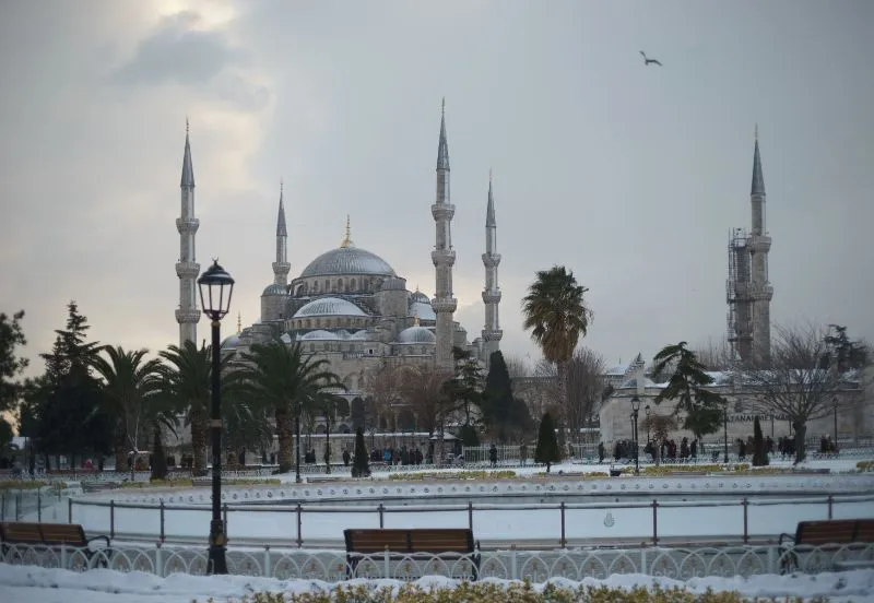 Blue Mosque in winter