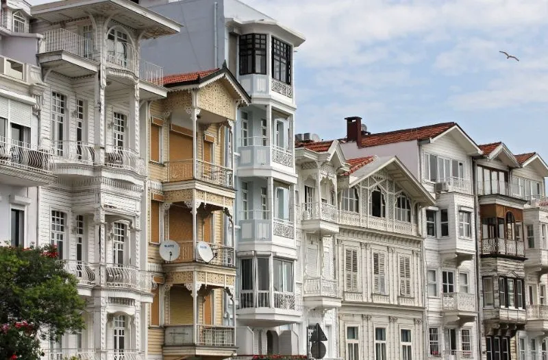Waterfront buildings along the Bosphorus in Bebek