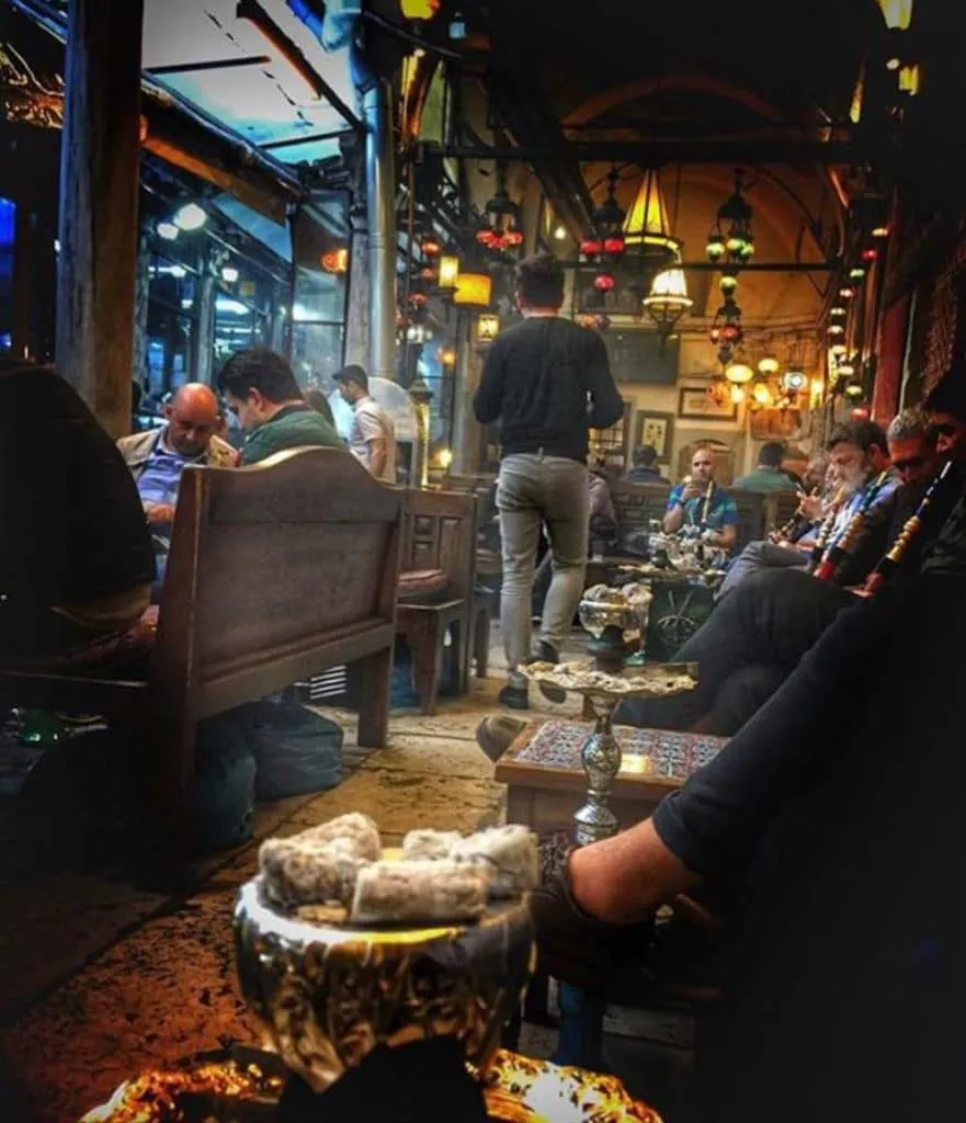 Çorlulu Ali Paşa Medresesi courtyard cafe in Beyazıt