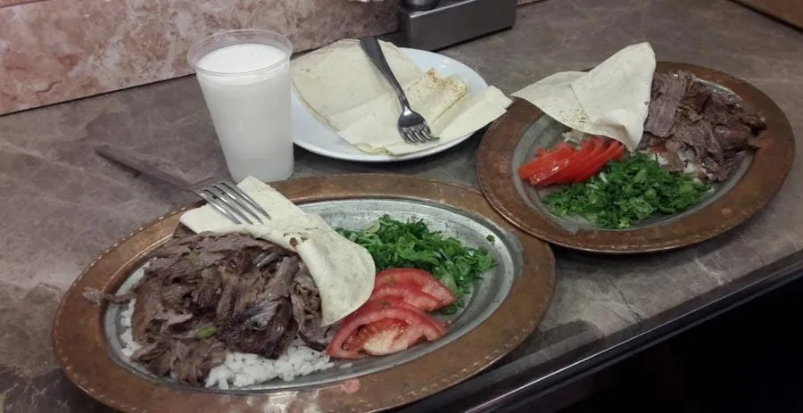 Doner kebab shop Donerci Engin'in Yeri near Galata Tower Istanbul