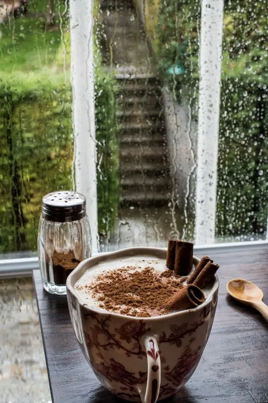 Drinking salep in winter