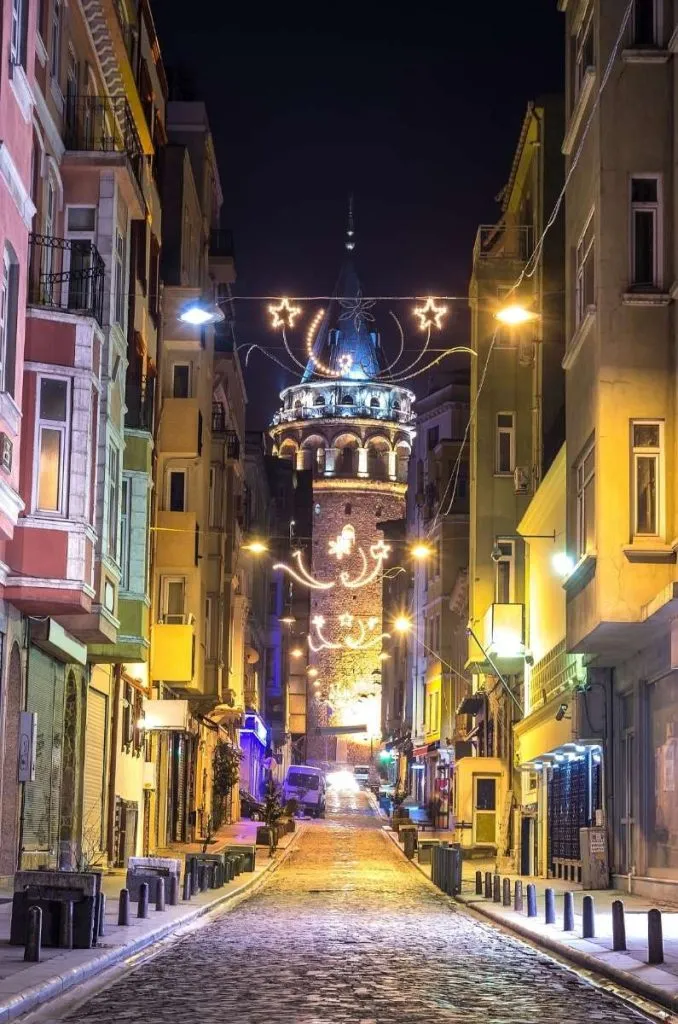 Galata tower, one of the landmarks in Beyoğlu.