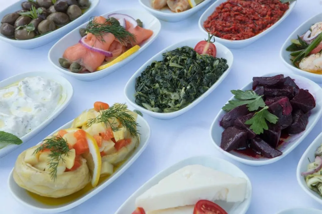 Istanbul meze varieties 