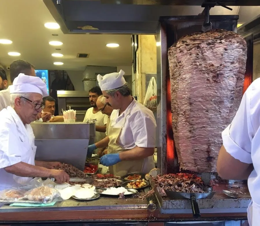 Black Sea style doner sandwich at Karadeniz Doner Asim Usta in Besiktas Istanbul
