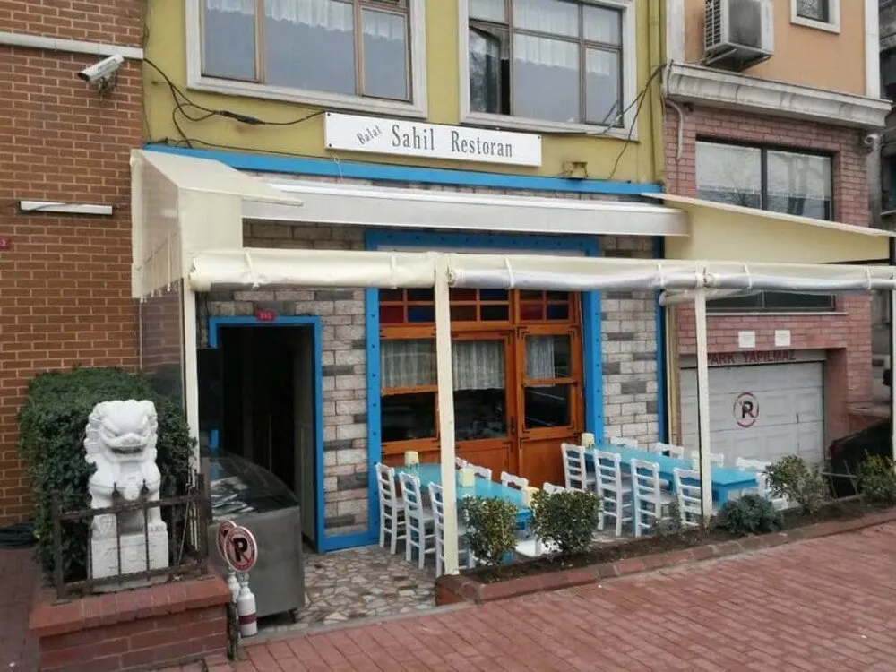 A small neighborhood restaurant storefront in Balat