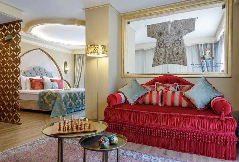 Ottoman-style guest room at the Romance Hotel in Sultanahmet