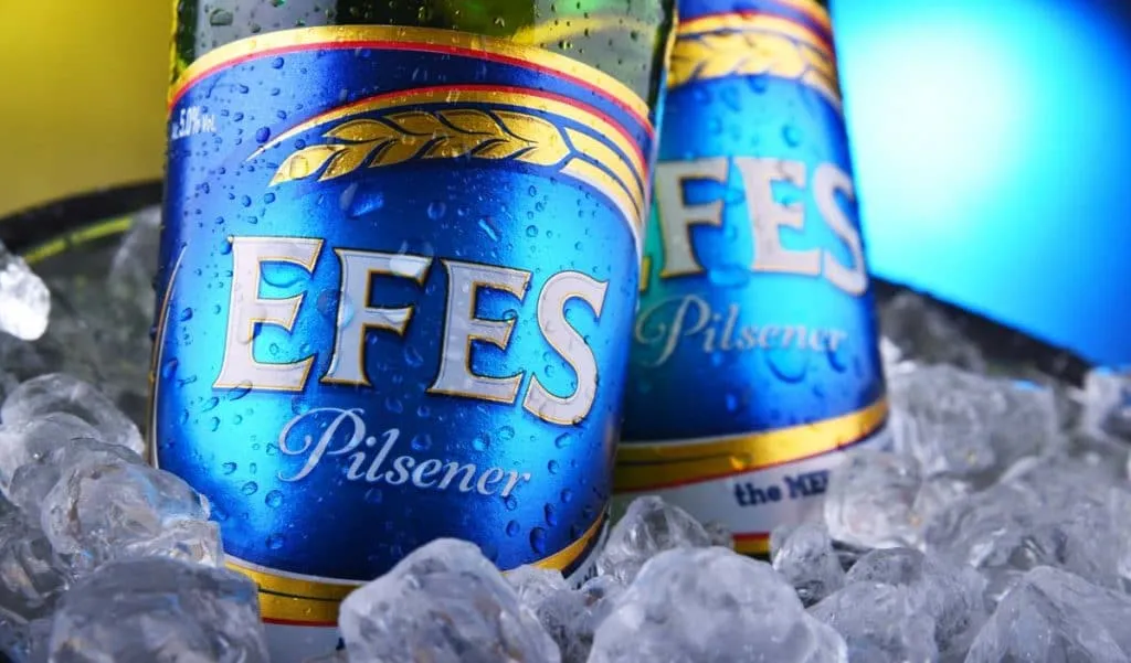 Efes is one of the most popular Turkish beers