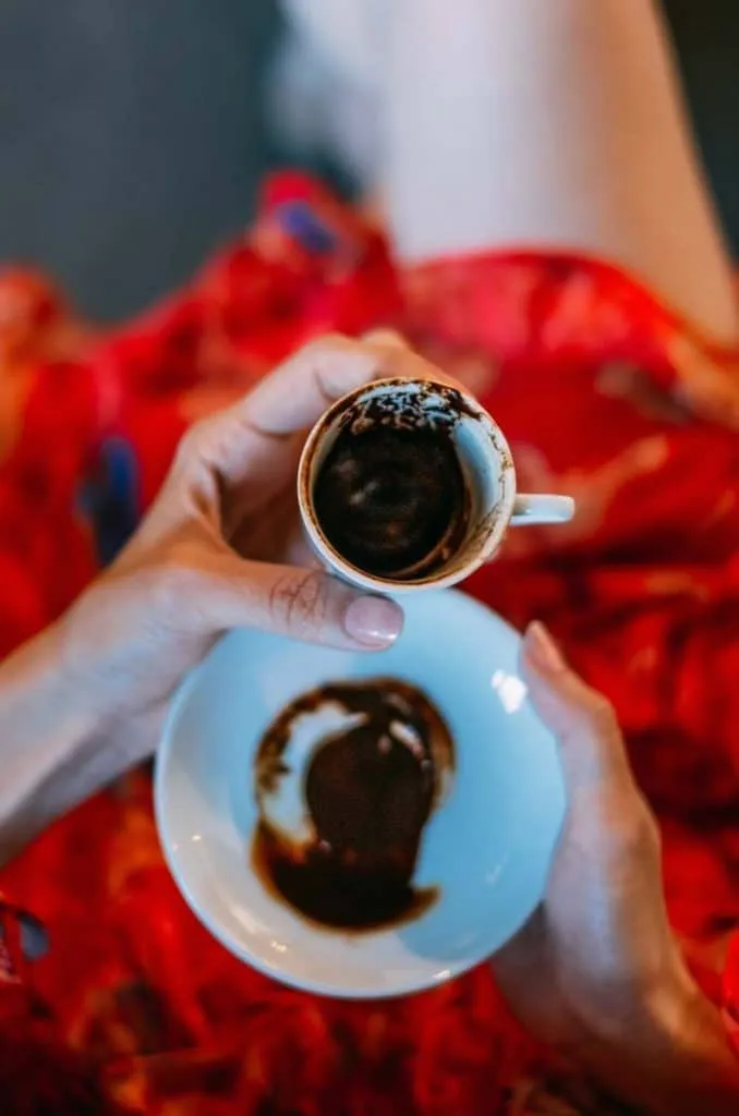 Reading the patterns in leftover Turkish coffee grounds
